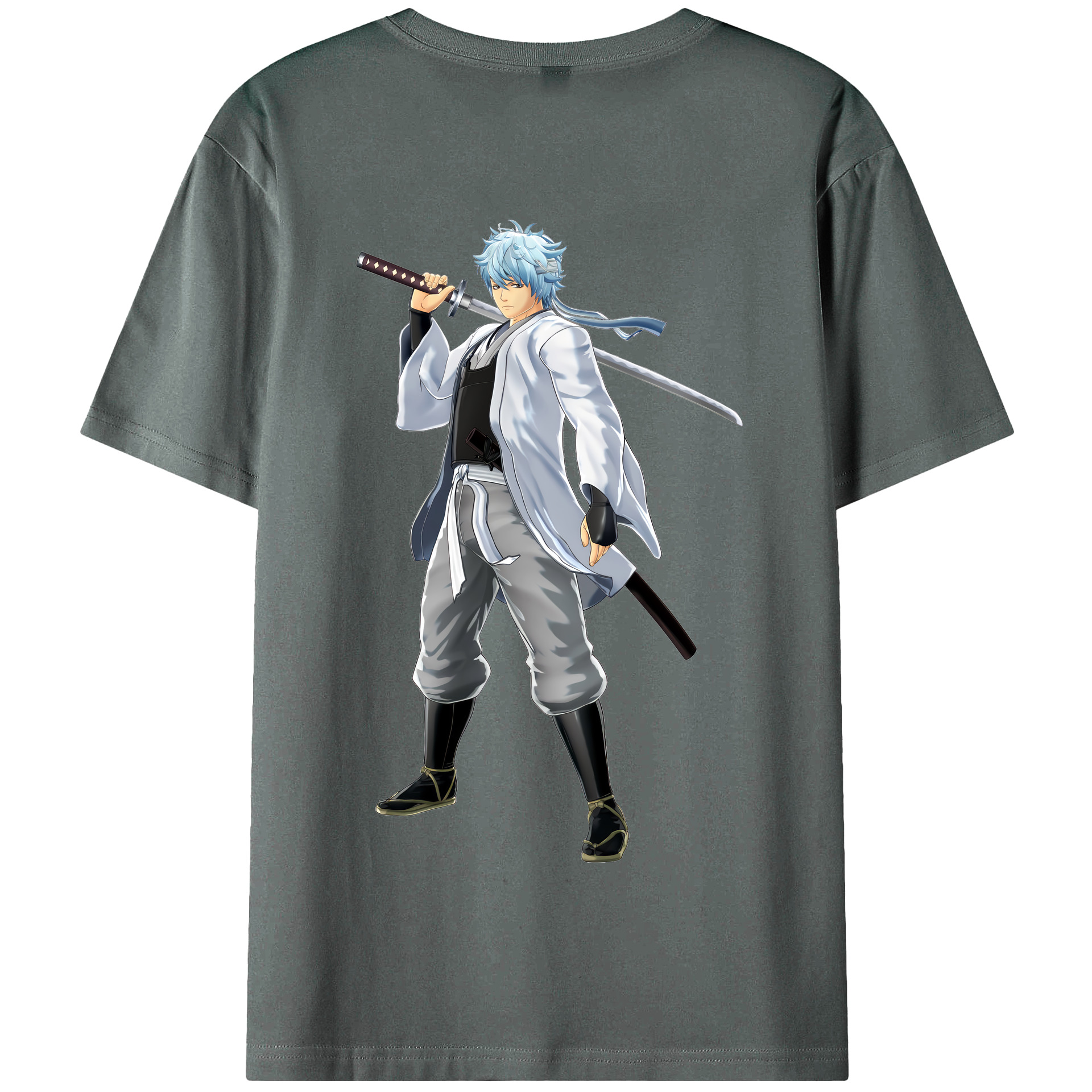 （画像用） ぎんたま 坂田銀時（さかたぎんとき） 神楽 志村新八（しむら しんぱち） GINTAMA Sakata Gintoki Kagura Shimura Shinpachi 綿100％半袖Tシャツ（背面プリント）
